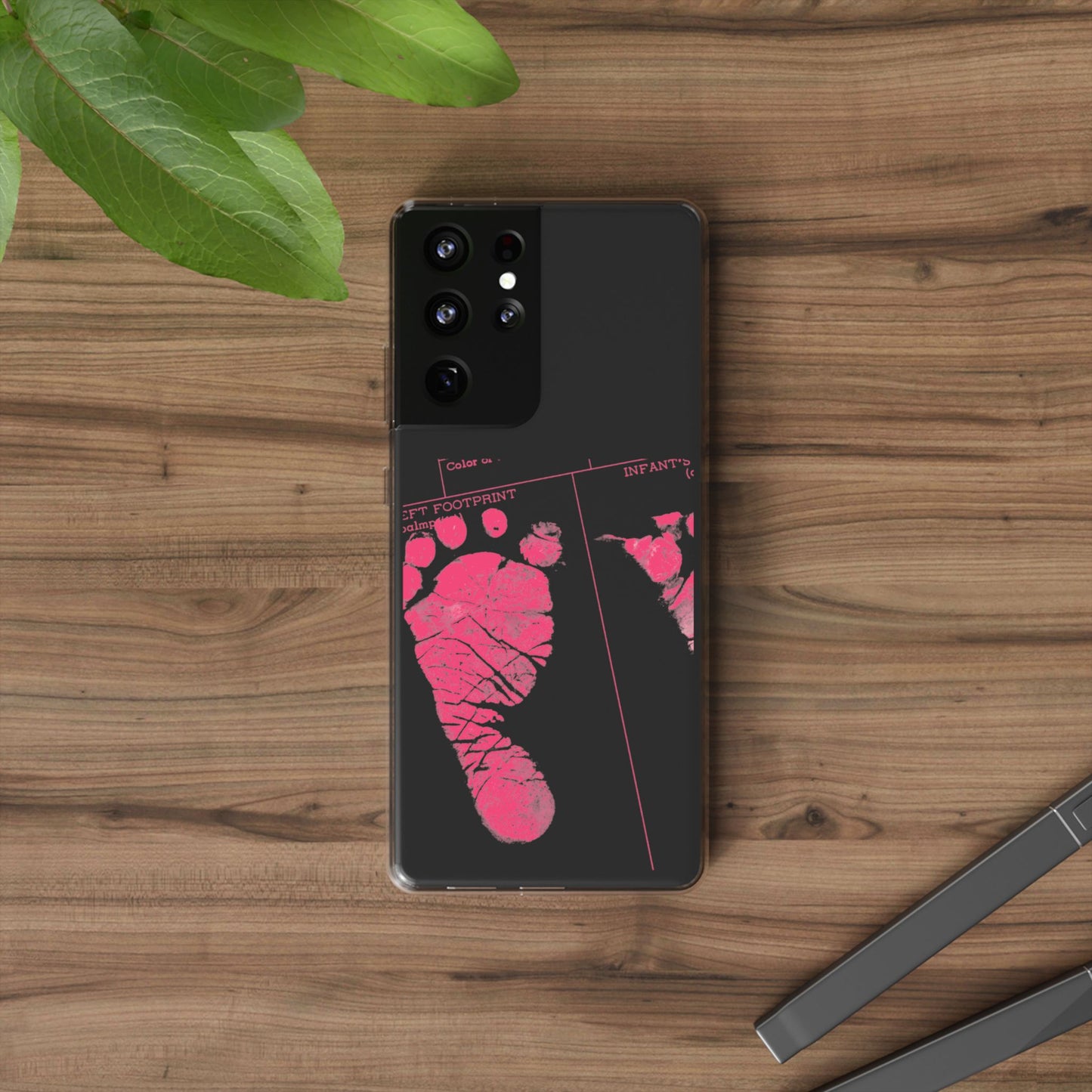 Clear Phone Case – Mom’s Little Pink Footprints