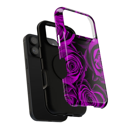 Impact-Resistant Phone Case – Amethyst Roses