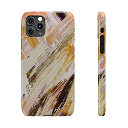 Slim Phone Case – Brush & Bronze