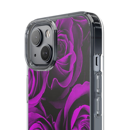 Clear Phone Case – Amethyst Roses