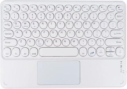 Wireless Bluetooth Keyboard with Touchpad for Ipad, Portable Mini Small Universal Rechargeable 10 Inch Ultra-Slim Wireless Keyboard for Tablet Smartphone PC Computer Laptop Windows Android Ios