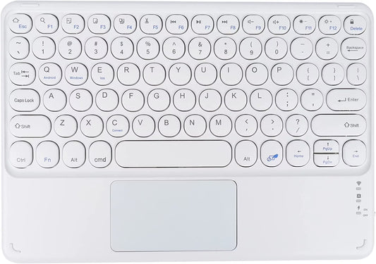 Wireless Bluetooth Keyboard with Touchpad for Ipad, Portable Mini Small Universal Rechargeable 10 Inch Ultra-Slim Wireless Keyboard for Tablet Smartphone PC Computer Laptop Windows Android Ios