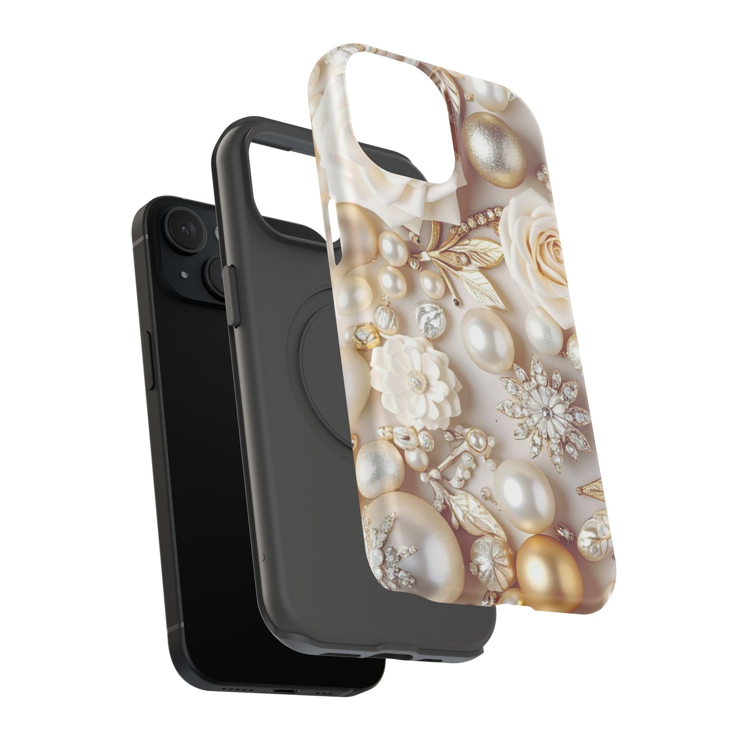 Impact-Resistant Phone Case – Ivory Opulence
