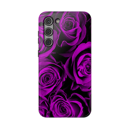 Impact-Resistant Phone Case – Amethyst Roses