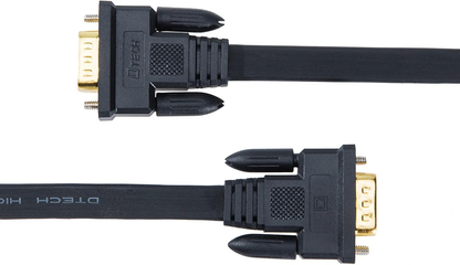 5M Ultra-Thin Flat VGA Cable: 15 Pin Male to Male SVGA Wire for Computer Monitor