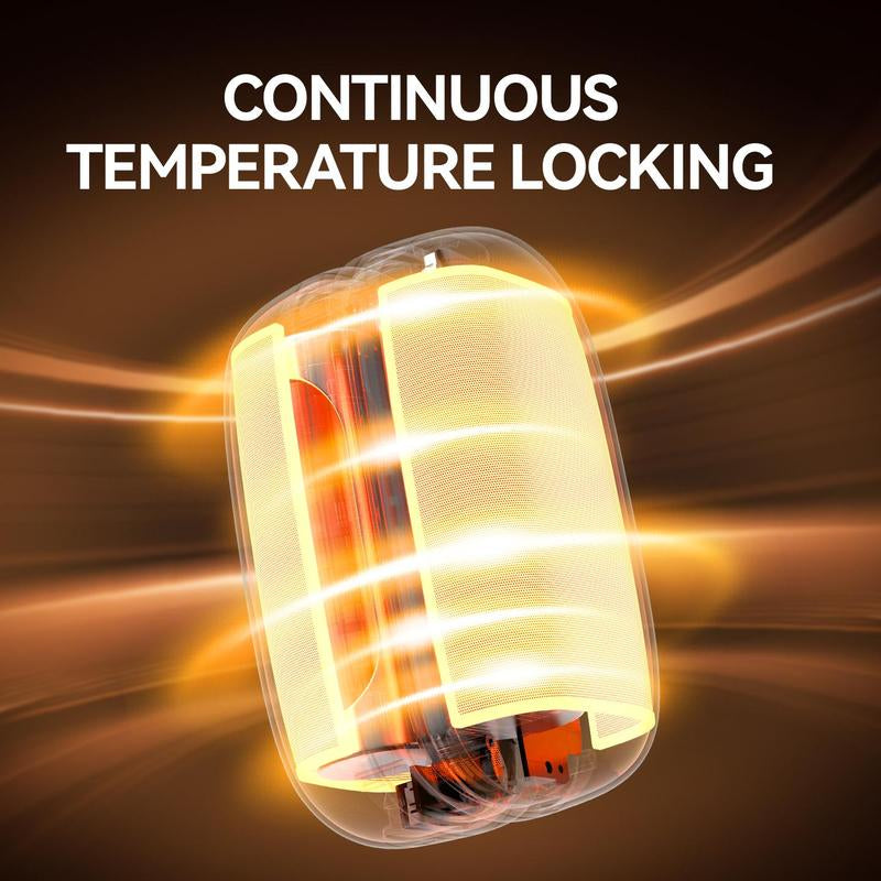 Magnetic Hand Warmer Rechargeable Digital Display 7-Color LED Lights 1.8-Second Rapid Heating Winter Gift Christmas Present