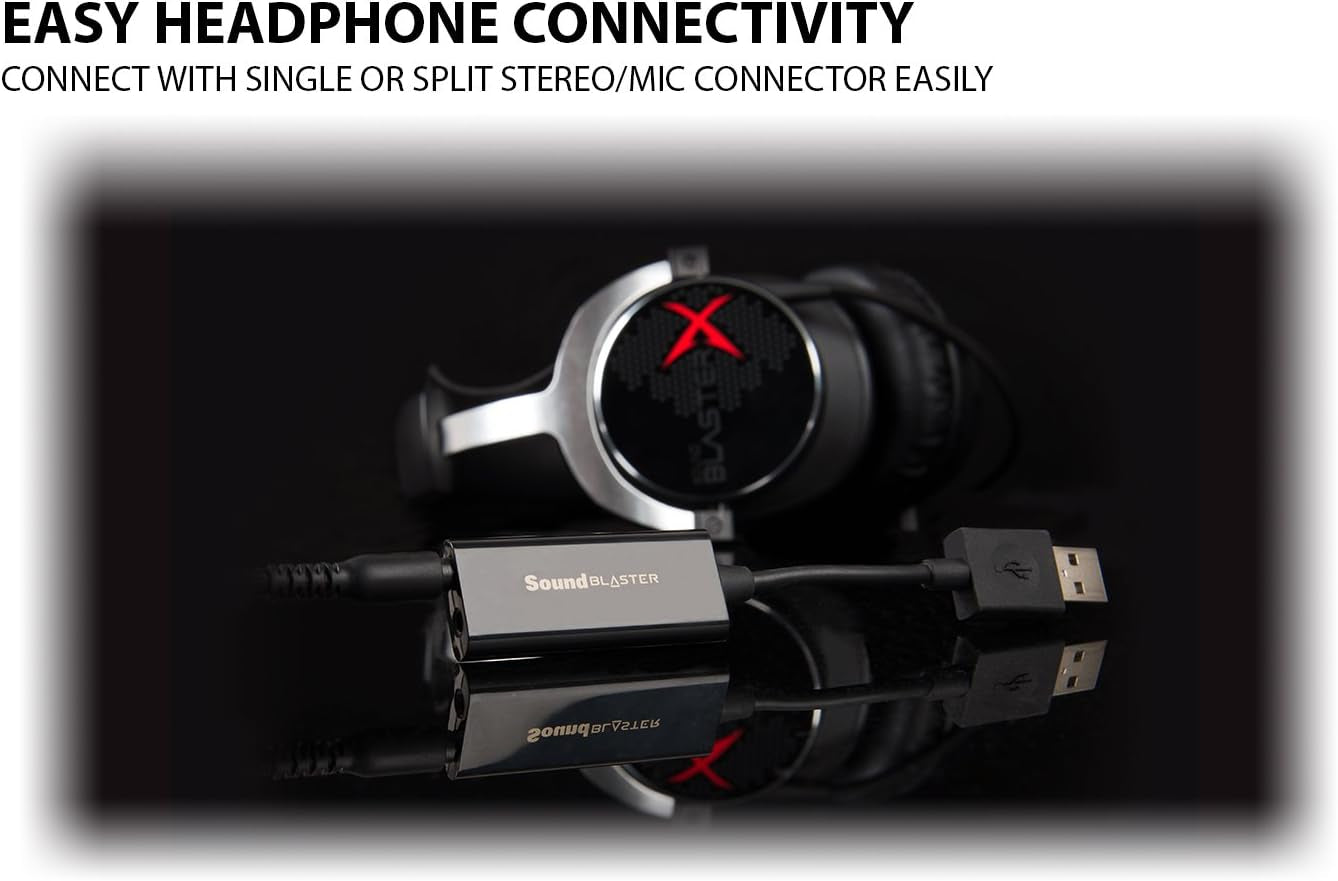 Labs Sound Blaster Play! 3 External USB Sound Adapter for Windows and Mac. Plug and Play (No Drivers Required). Upgrade to 24-Bit 96Khz Playback