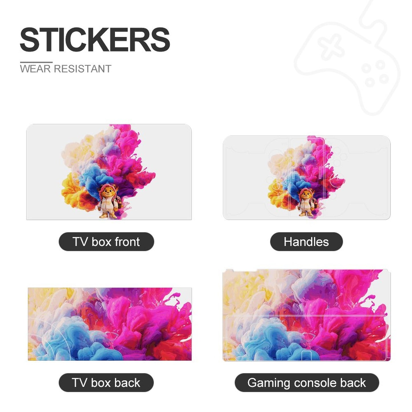 Console Skin Kit – Monster Splash