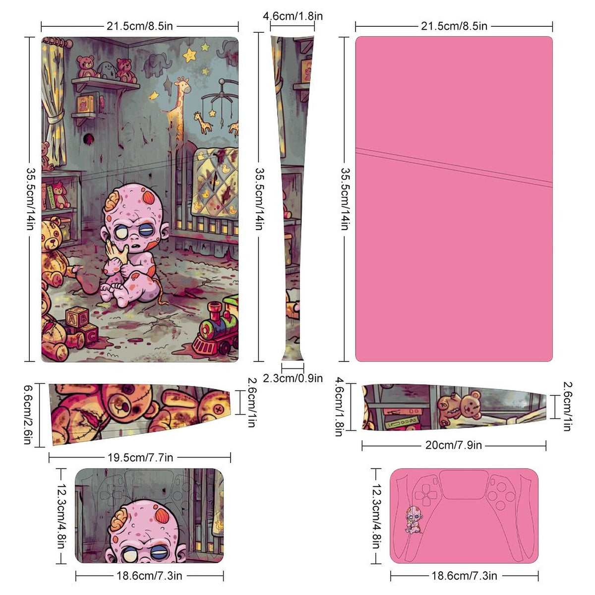 Console Skin Kit – Little Nightmare – Compatible with PlayStation 5 Slim Digital Edition