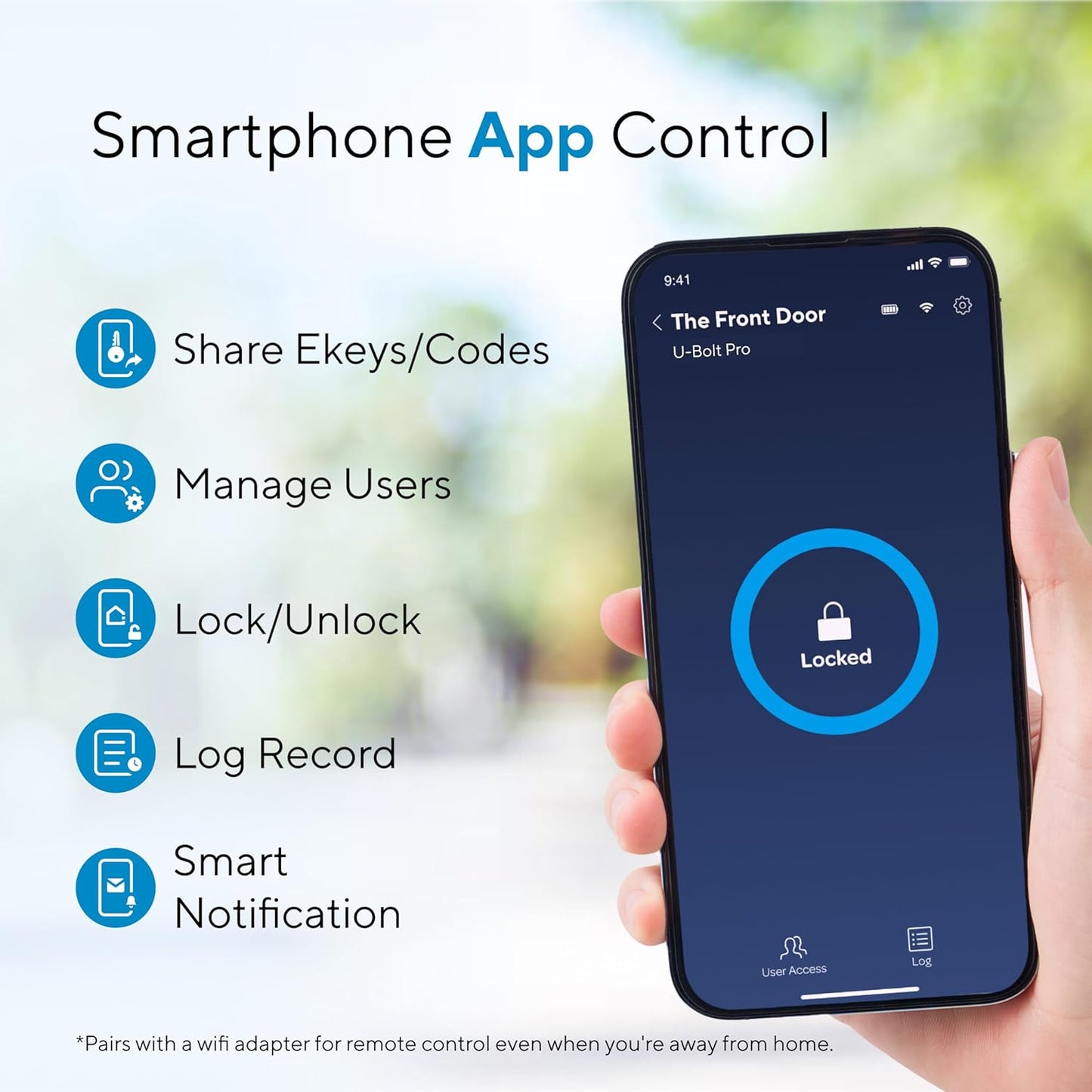 Smart Lock U-Bolt Pro, 7-In-1 Fingerprint Keyless Entry Door Lock with App Control, Anti-Peep Keypad, Auto Lock, Smart Deadbolt Front Door, IP65 Waterproof, Easy Installation, 1 Year Battery
