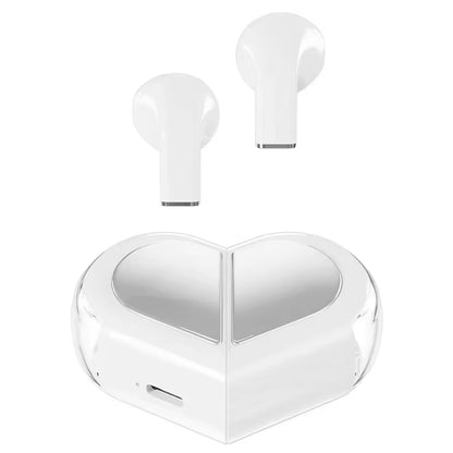 K520 Wireless Earphones Stereo Earbuds with Rotatable Heart-Shaped Low Latency Charger Suitable for Mobile Phones and Tablets