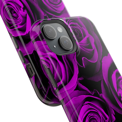 Impact-Resistant Phone Case – Amethyst Roses