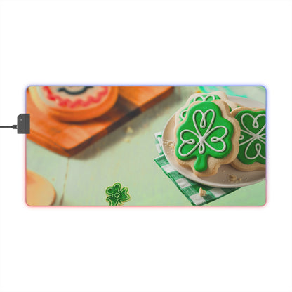 LED Desk Mat – Shamrock Cookie St. Patrick’s Day Design