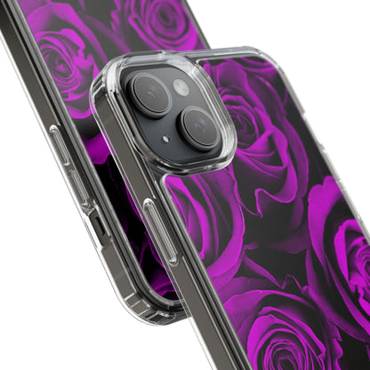 Clear Phone Case – Amethyst Roses