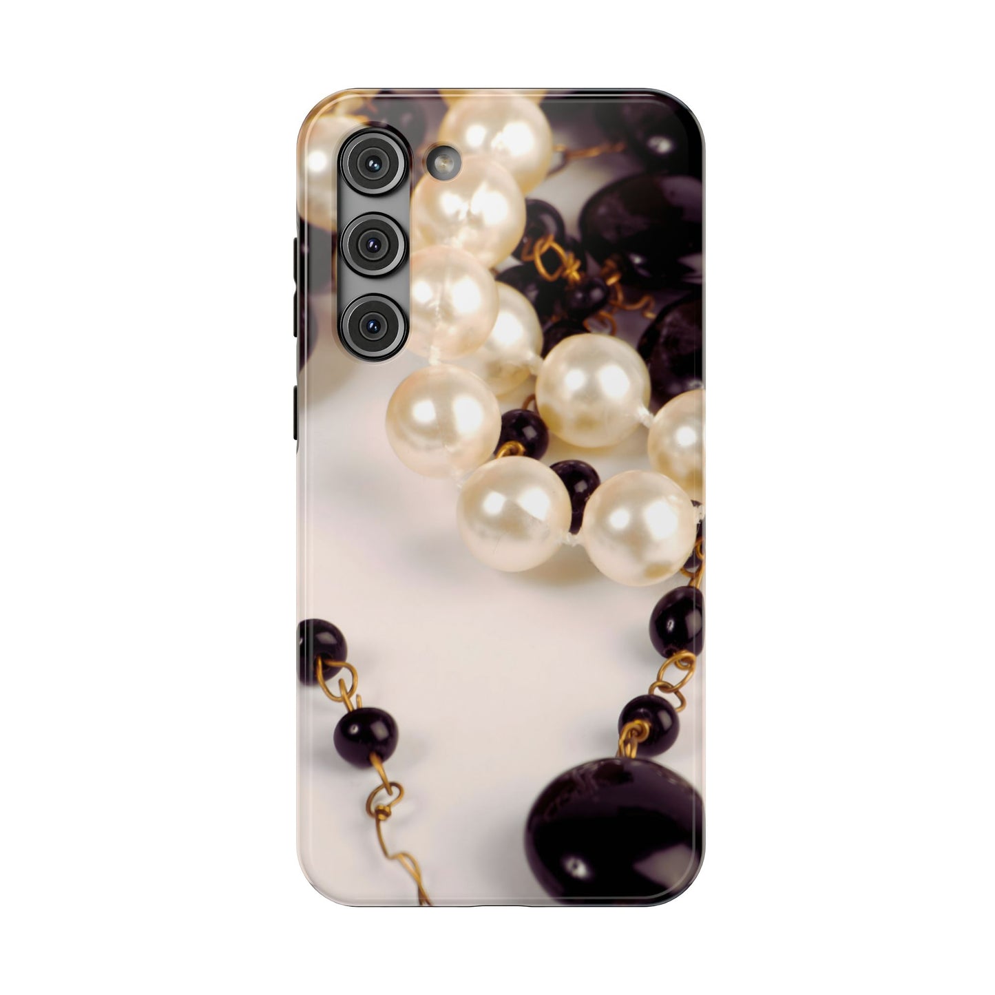 Impact-Resistant Phone Case – Noir Pearl
