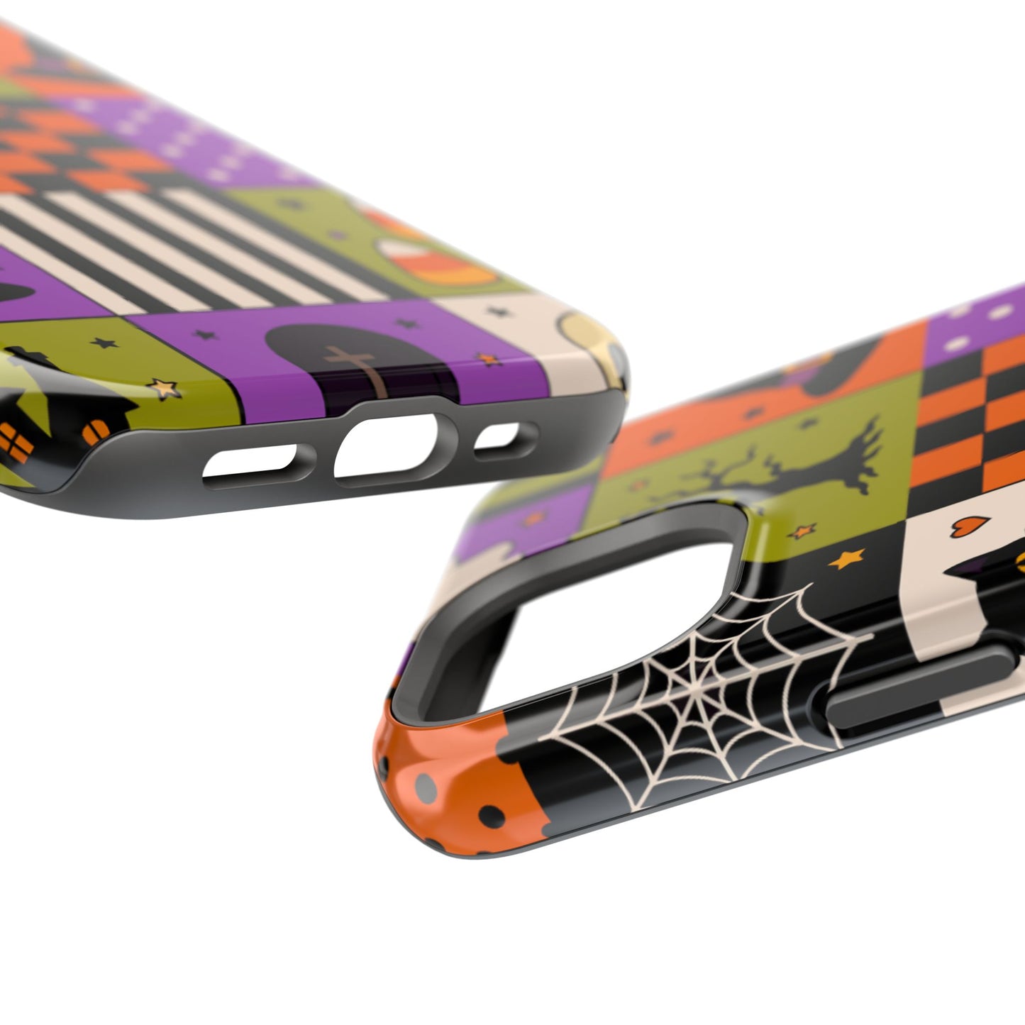 Wireless-Charging Compatible Case – Spooky Patchwork