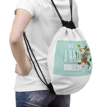 Never a Bad Connection – Mint Ice Cream Drawstring Bag