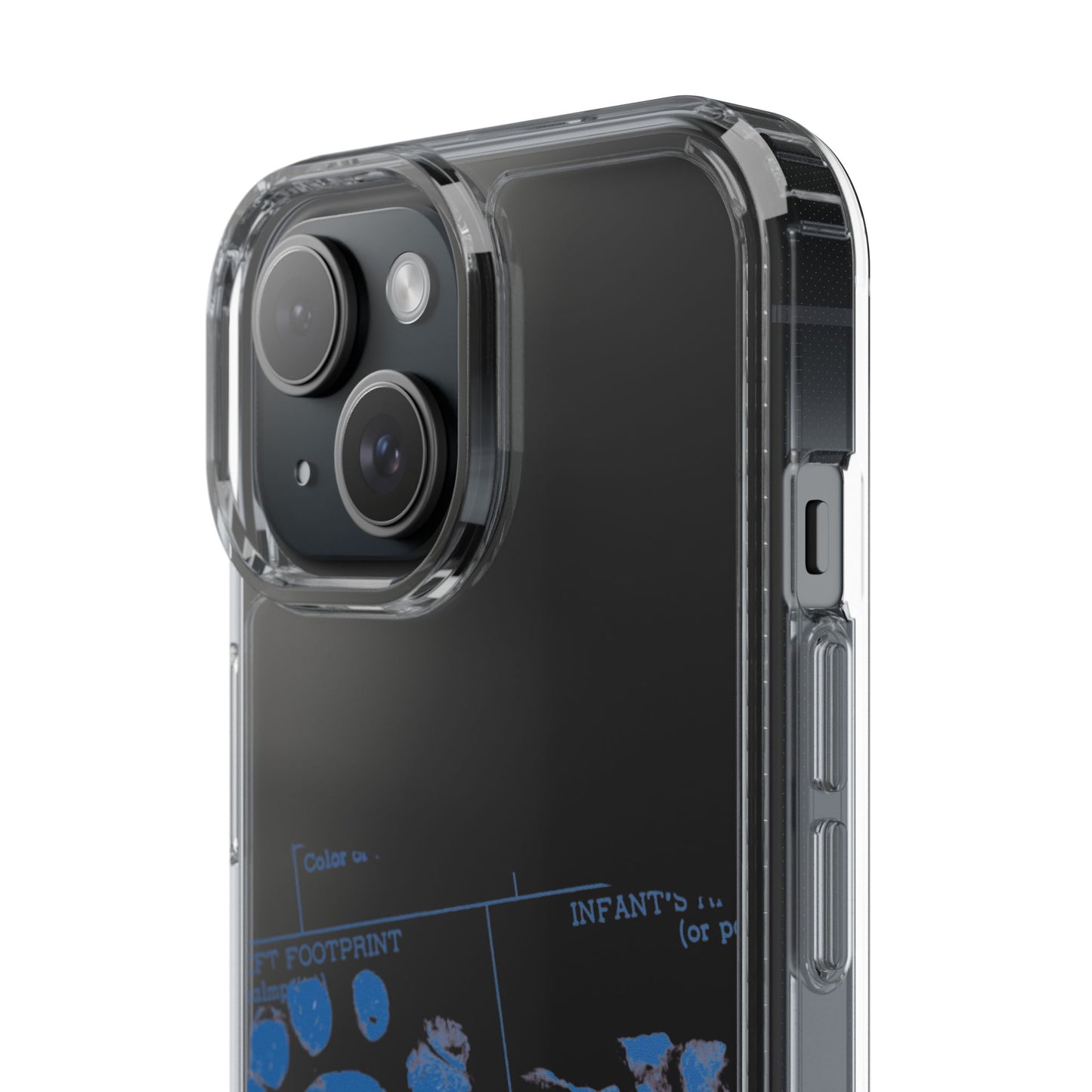 Clear Phone Case – Mom’s Little Blue Footprints