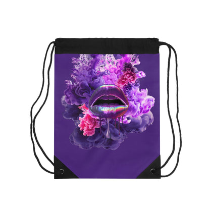 Drawstring Bag – Purple Haze Lips