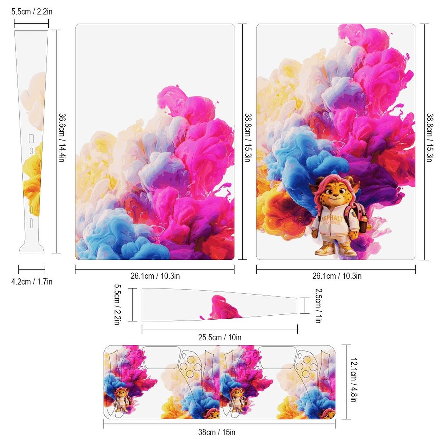 Console Skin Kit – Monster Splash