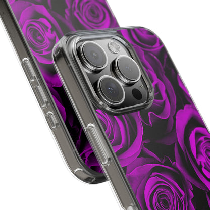 Clear Phone Case – Amethyst Roses