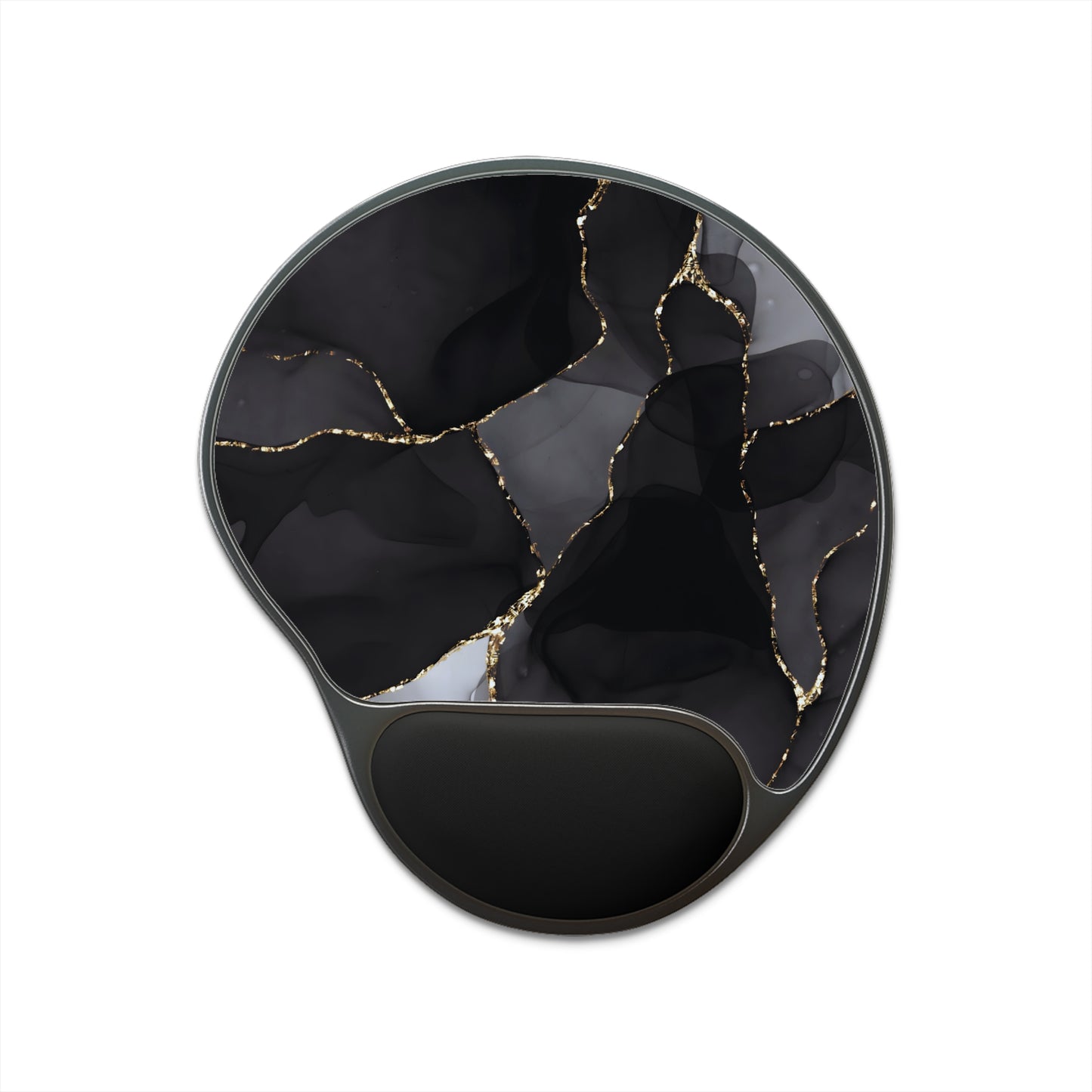 Ergonomic Mouse Pad with Wrist Rest – Obsidian Vein