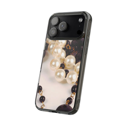 Clear Phone Case – Noir Pearl
