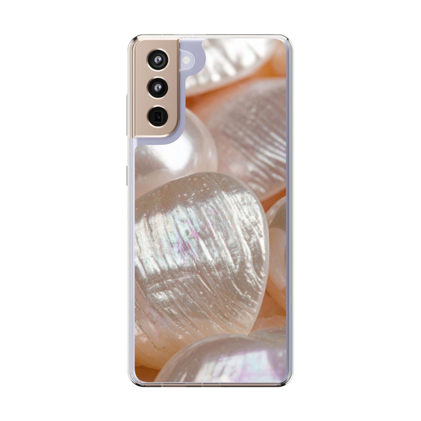 Clear Phone Case – Blush Pearl