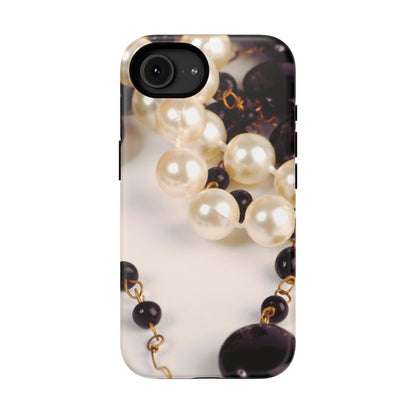Impact-Resistant Phone Case – Noir Pearl