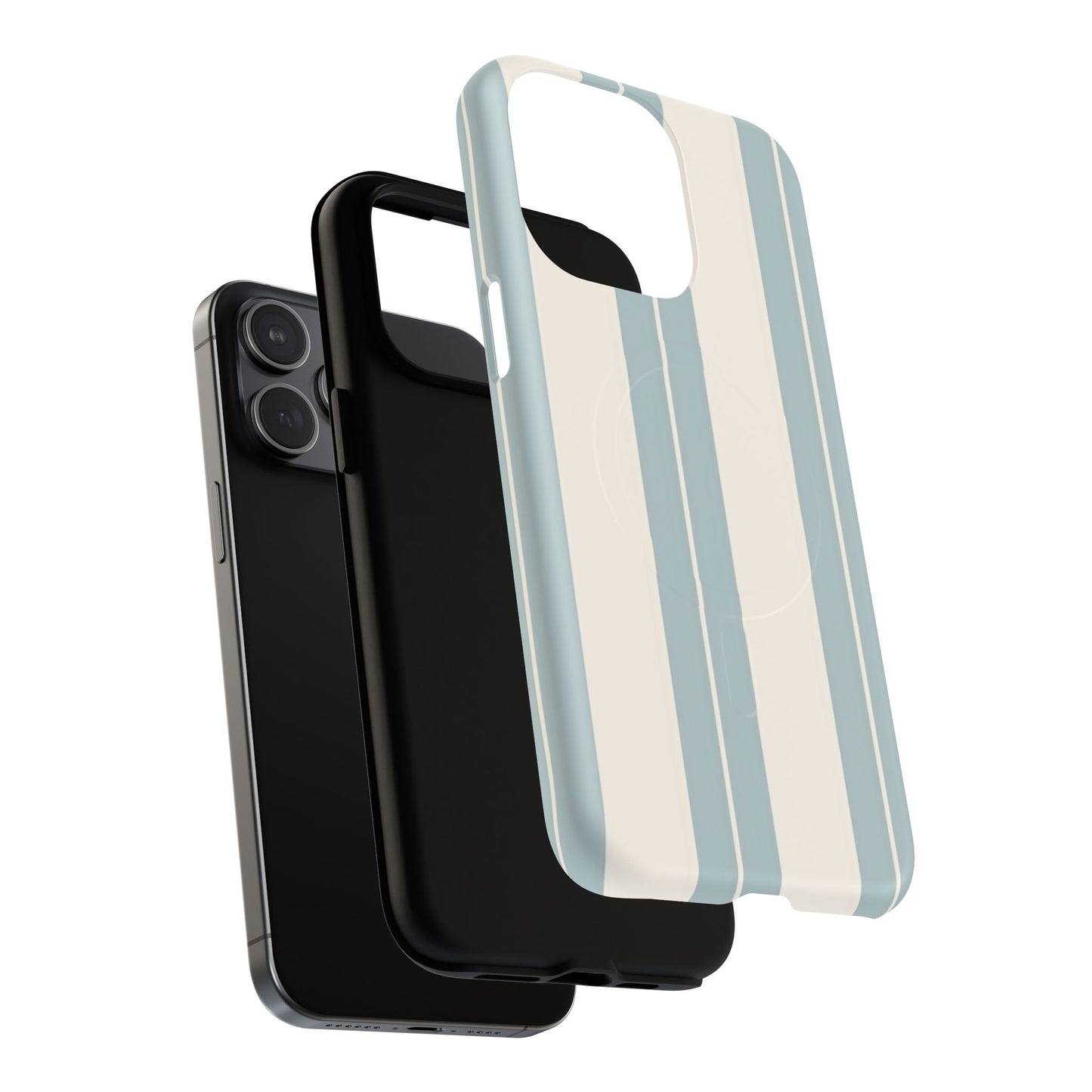 Protective Magnetic Phone Case - Coastal Stripe