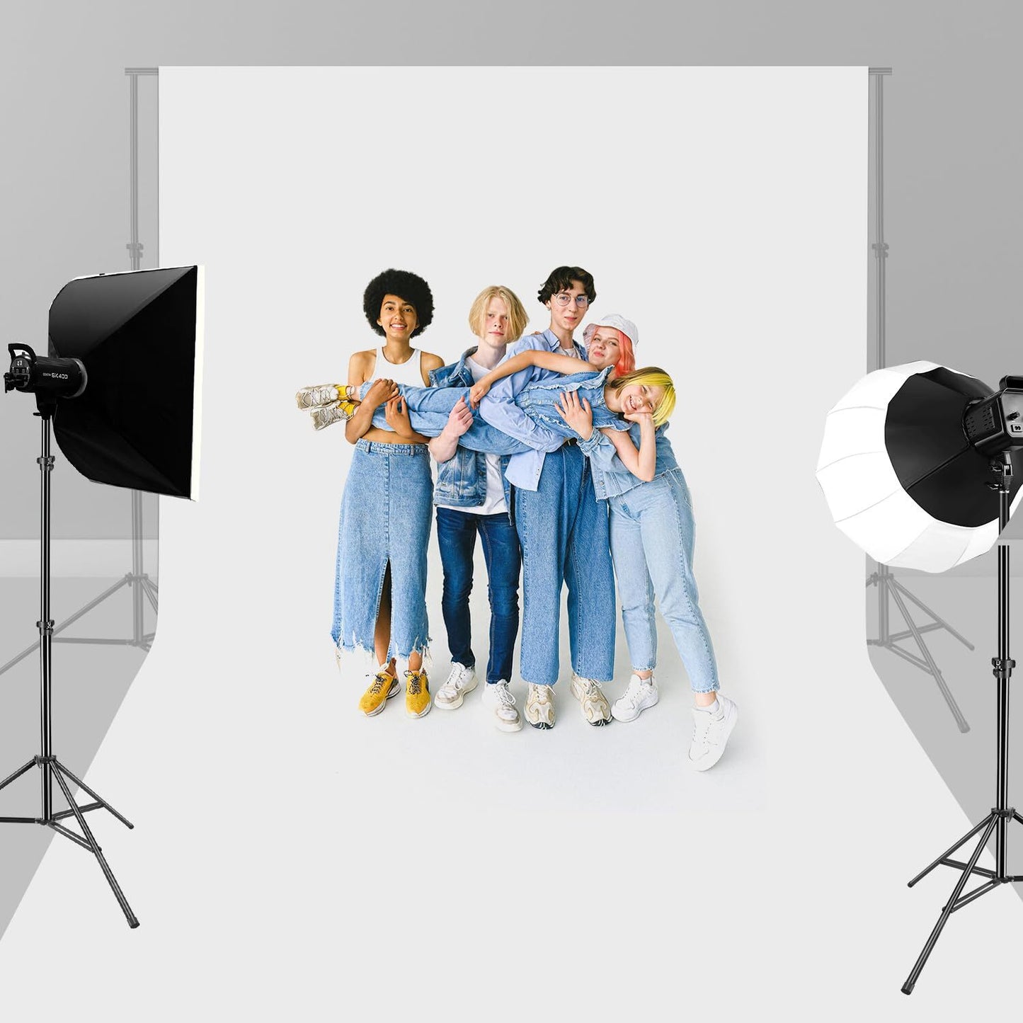White Photo Backdrop Background, 10X20 Ft White Screen for Photography, Seaml...