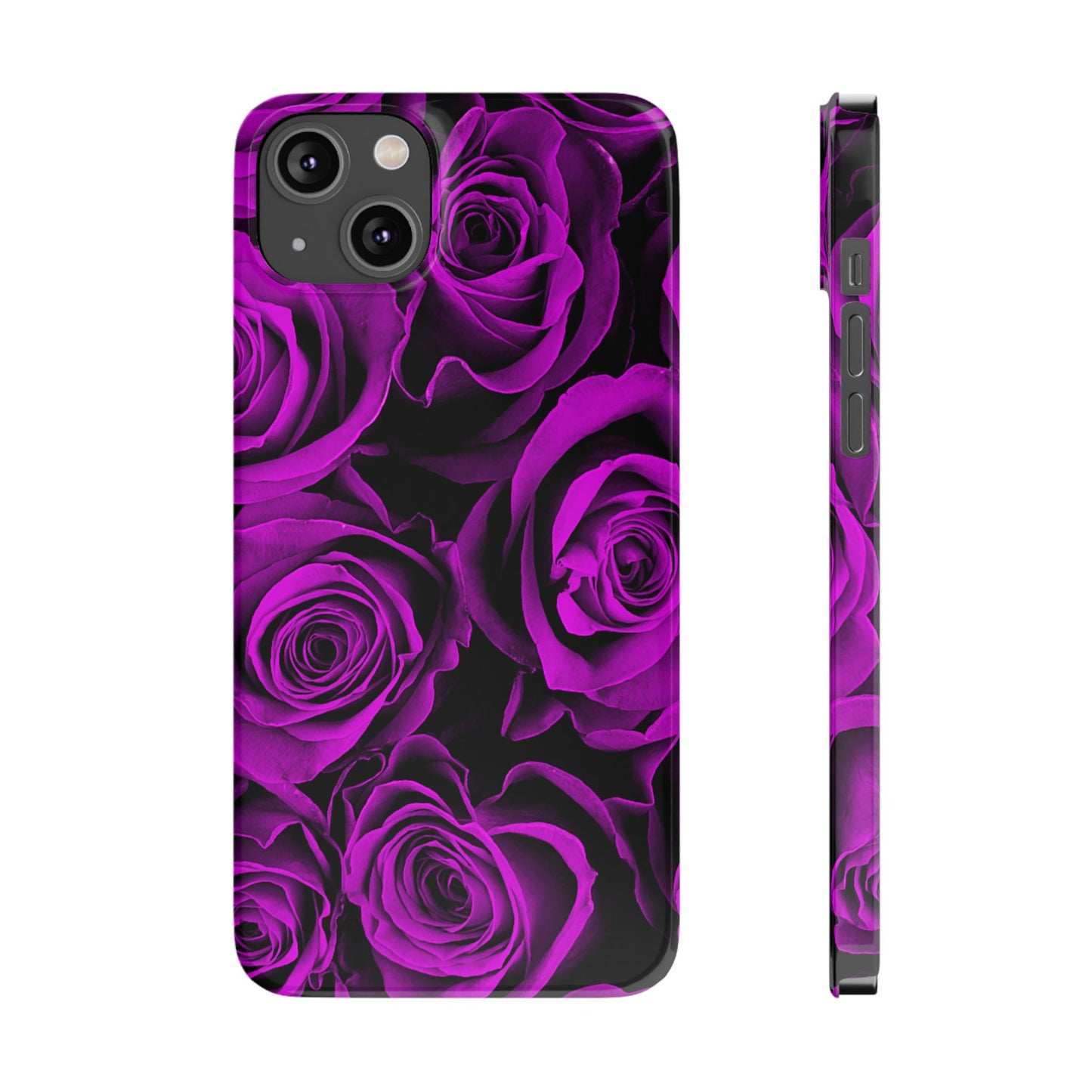 Slim Phone Case – Amethyst Roses