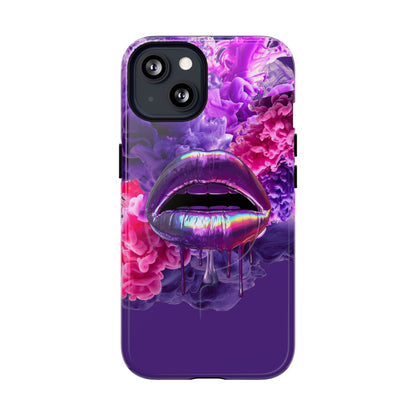 Protective Magnetic Phone Case – Purple Haze Lips