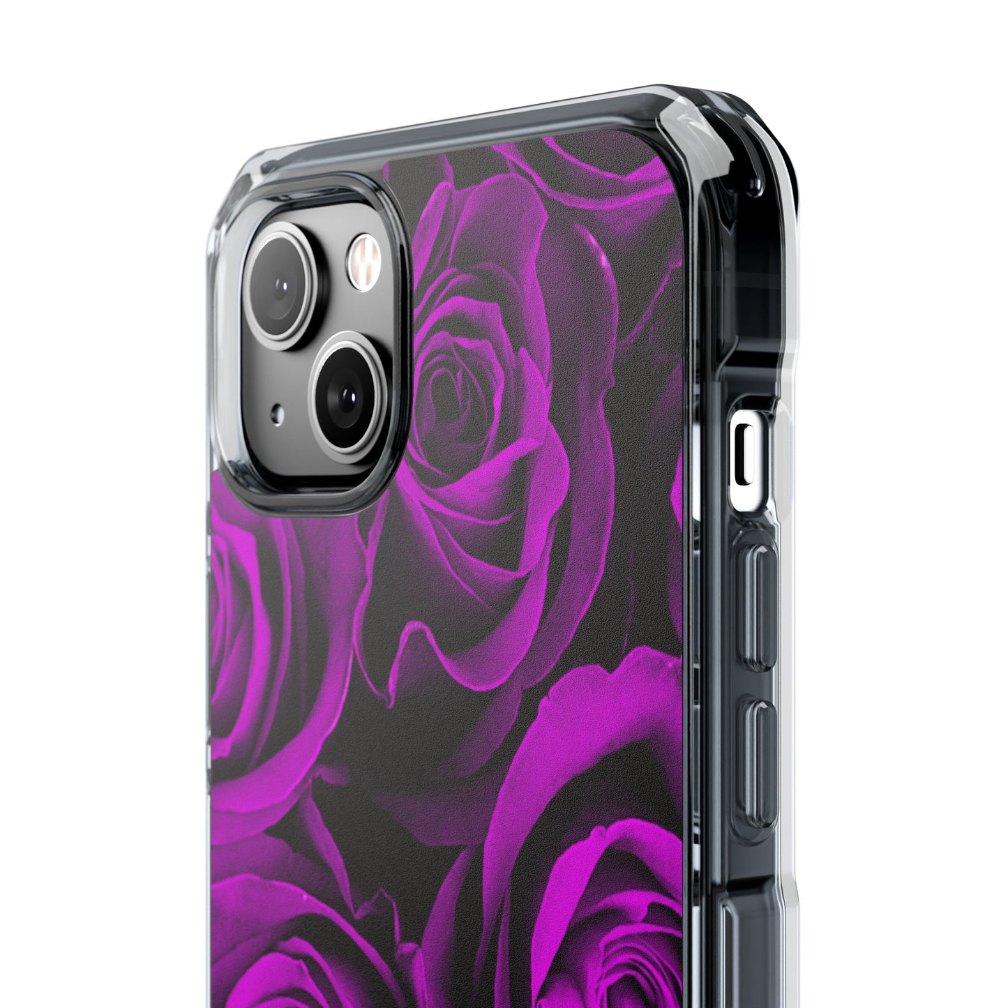 Clear Magnetic Phone Case – Amethyst Roses