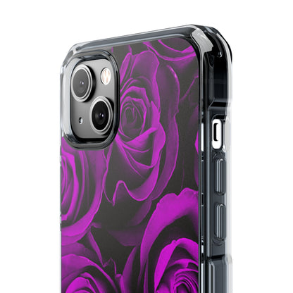 Clear Magnetic Phone Case – Amethyst Roses
