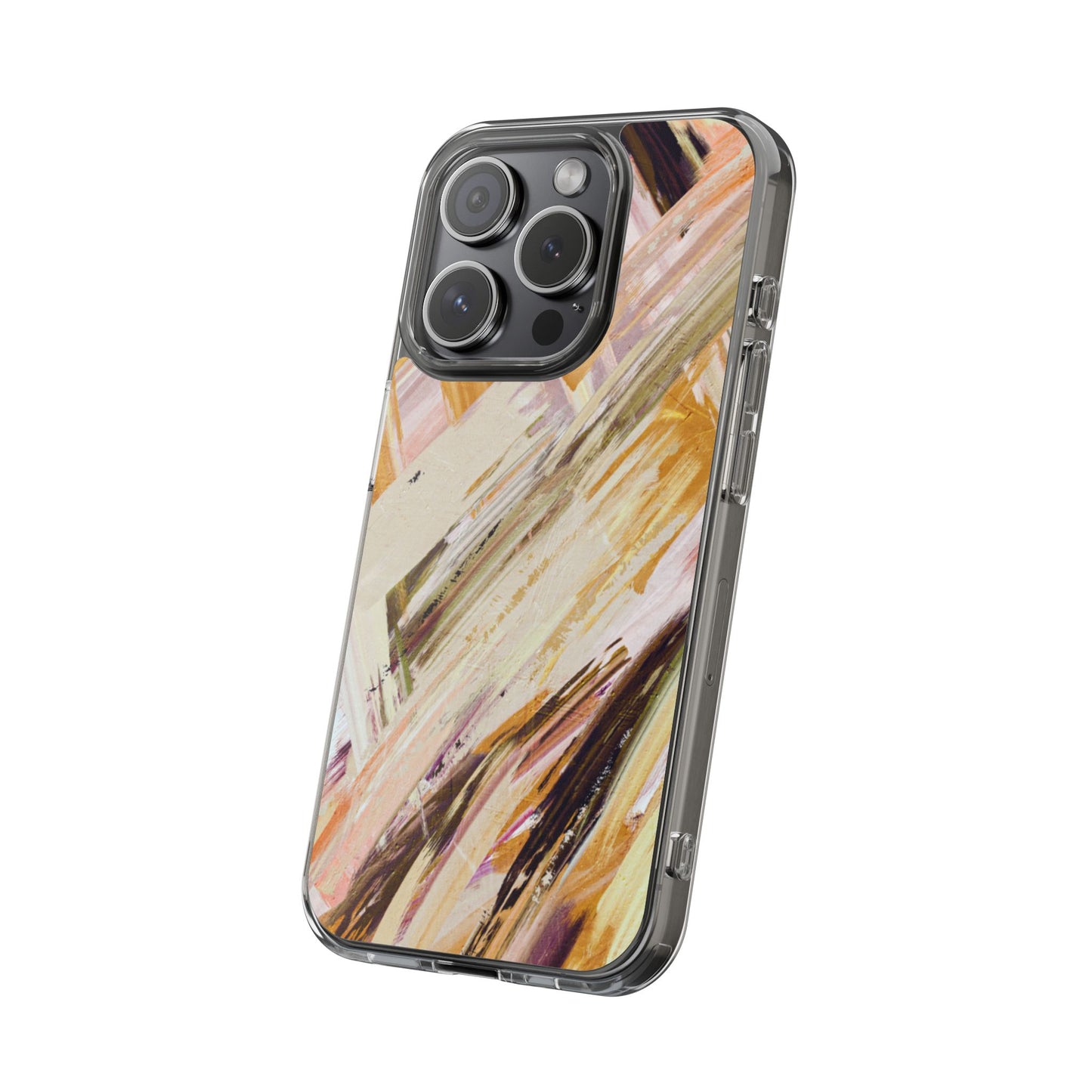 Clear Phone Case – Brush & Bronze