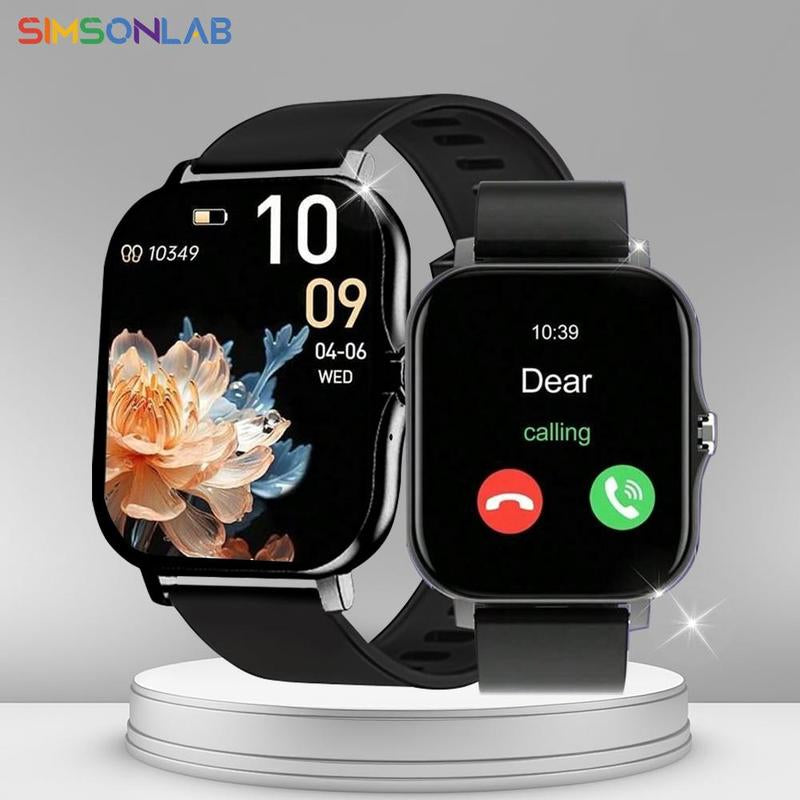 1.83" HD Smartwatch: SIMSONLAB BT Calling, Fitness & Weather, iOS/Android