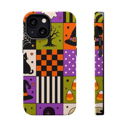 Wireless-Charging Compatible Case – Spooky Patchwork
