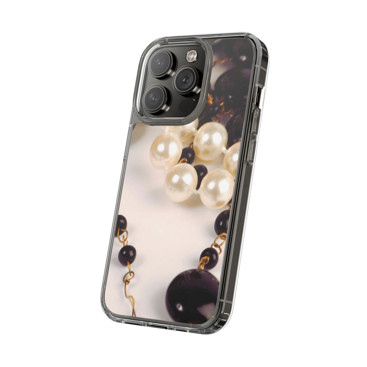 Clear Phone Case – Noir Pearl