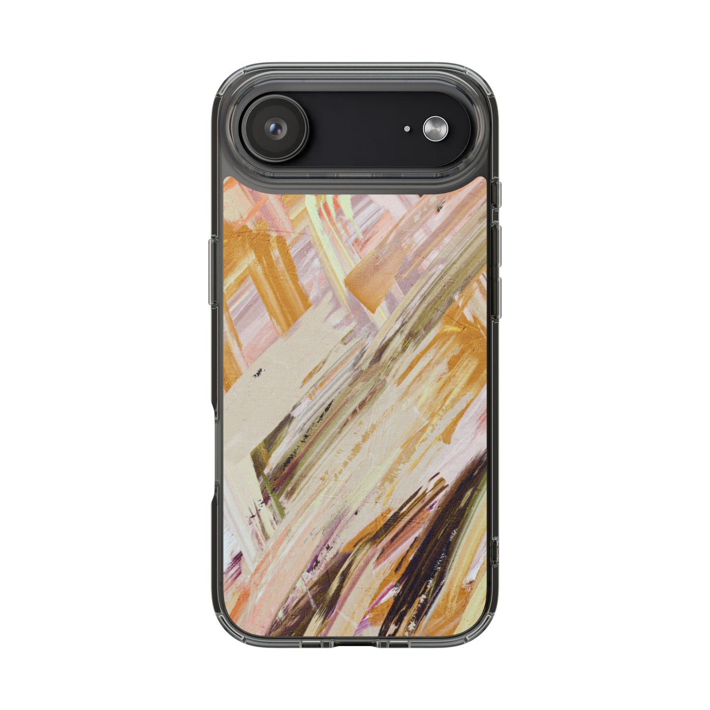 Clear Phone Case – Brush & Bronze
