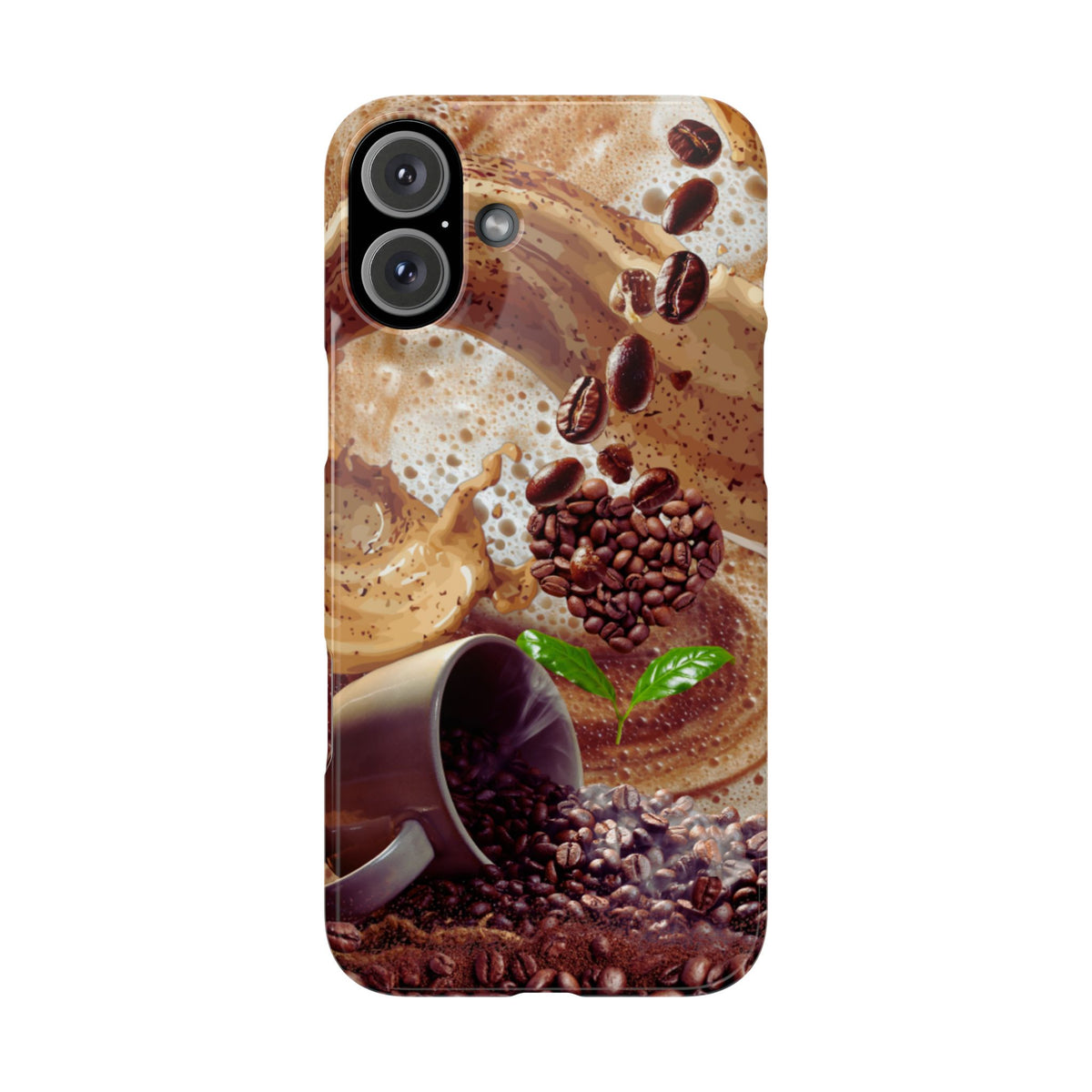 Slim Phone Case – Love at First Sip – Compatible with iPhone 11–17 Series