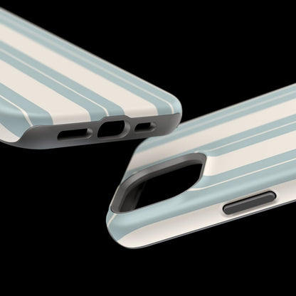 Wireless-Charging Compatible Case – Coastal Stripe