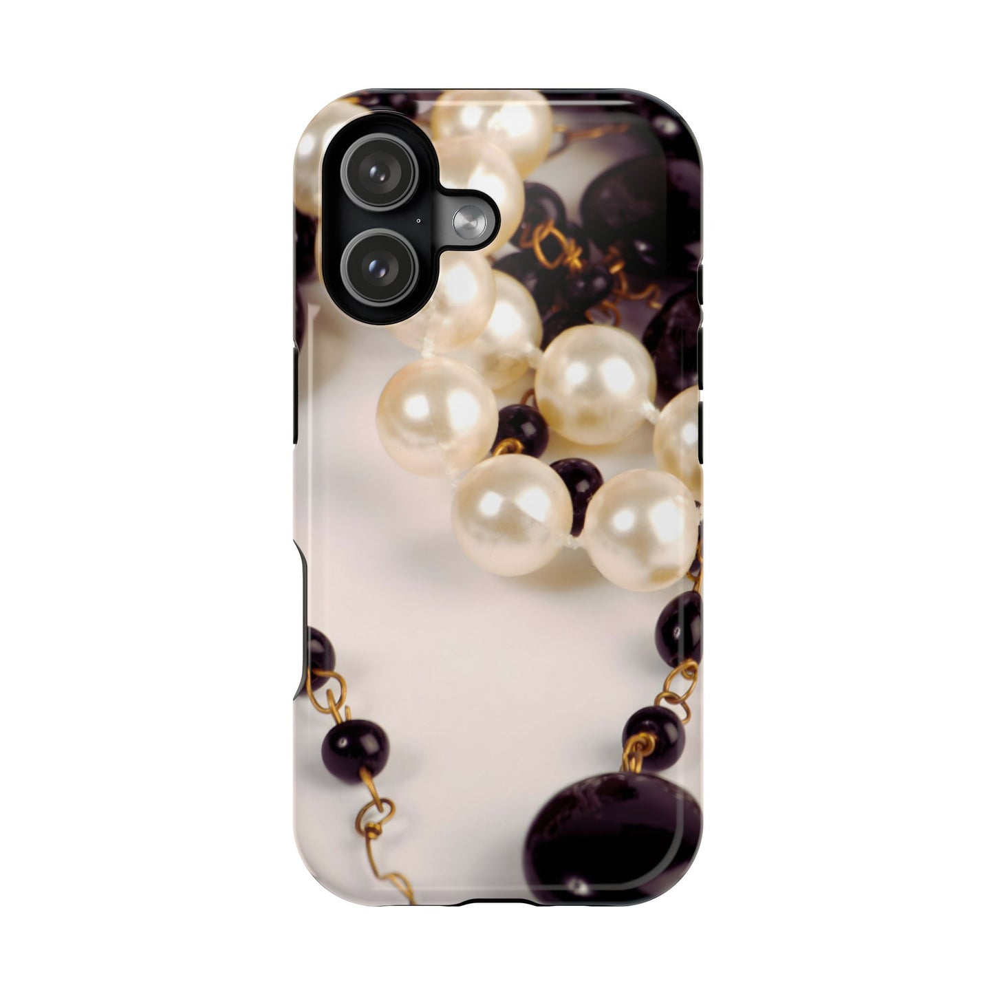 Impact-Resistant Phone Case – Noir Pearl