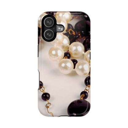 Impact-Resistant Phone Case – Noir Pearl