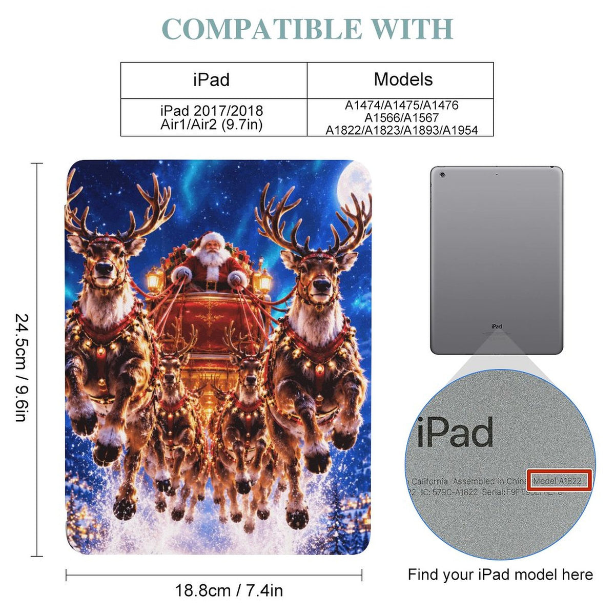 Tablet Case with Pencil Holder – Midnight Run