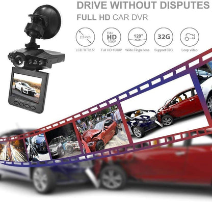 2.5" Wide Angle Car Dash Cam - HD Video Recording for Vehicle Safety