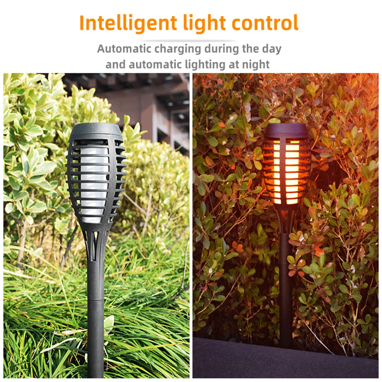 Solar Lights for Outdoor Torch Path Decor Landscape Lighting, Flickering Flame Waterproof, 8 Pack