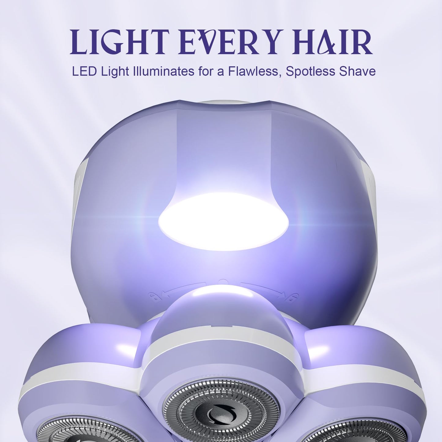 Bartrimber Women’s Electric Shaver – 7D Floating Head, Wet/Dry Waterproof, Cordless Rechargeable