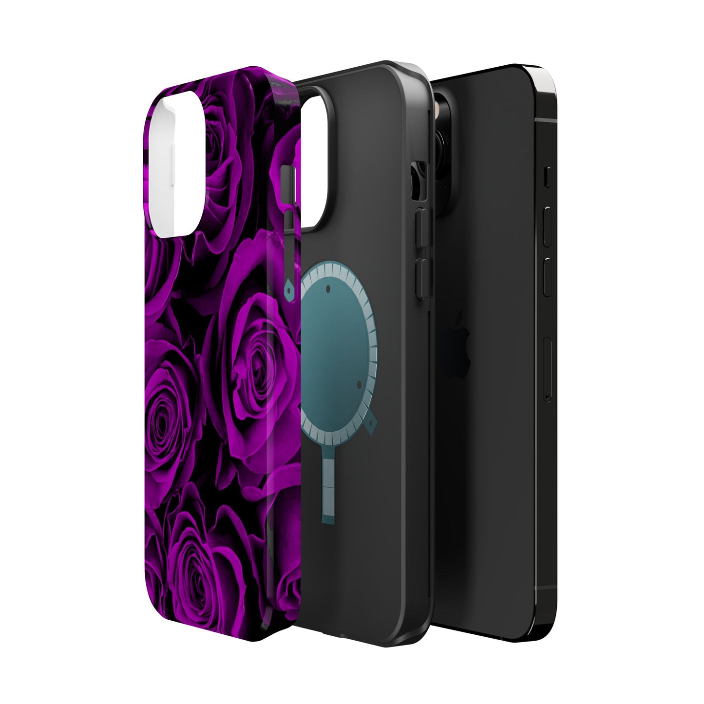 Wireless-Charging Compatible Case – Amethyst Roses