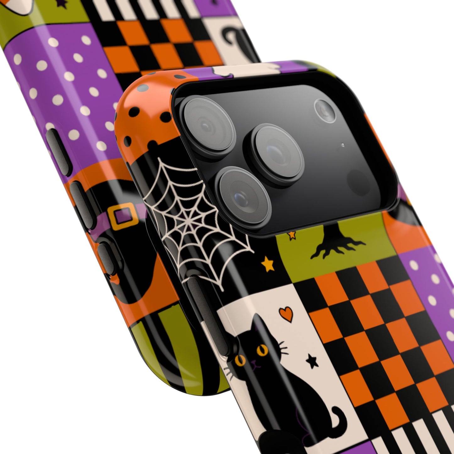 Impact-Resistant Phone Case – Spooky Patchwork